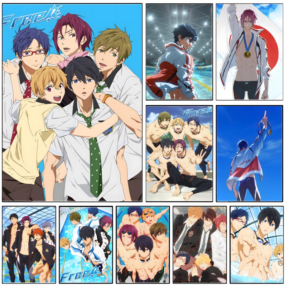 Aqua Sports Club - Pôster de Anime Esportivo F-Free Iwatobi