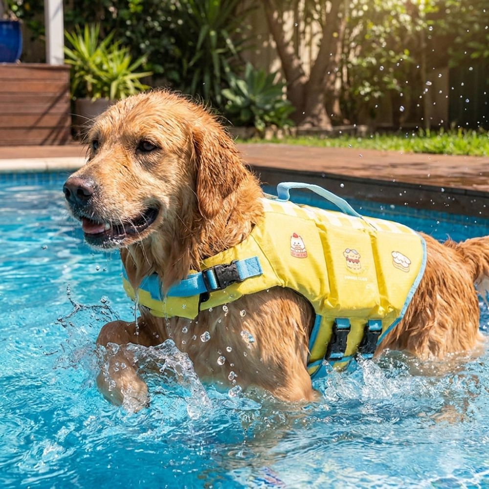 Life Jacket Buoyancy - Colete Salva-Vidas Impermeável para Cães, Ajustável,